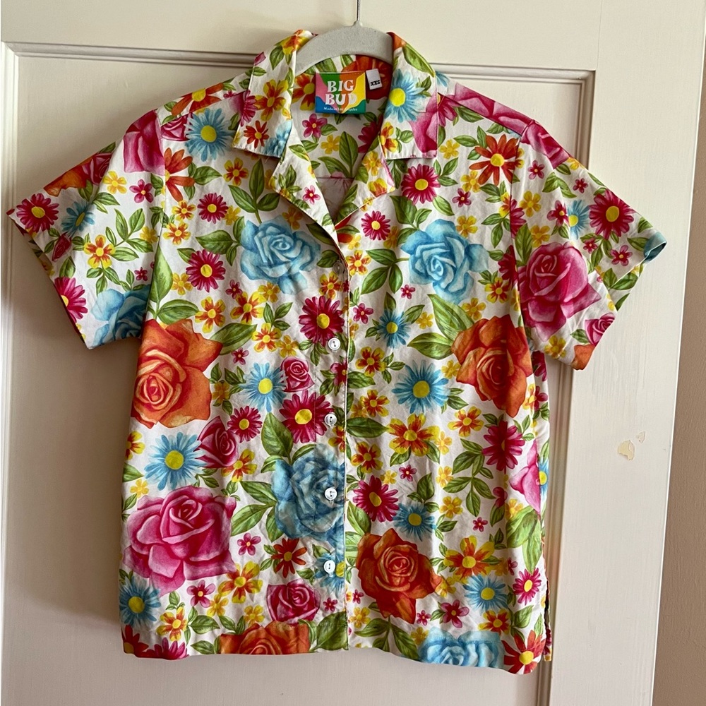 BIG BUD PRESS RARE Vintage Wallpaper Pantry Button Up Top